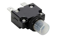 Electro-wind 3AORTS: 3A black overload trip switch, push-button reset, two metal terminals.