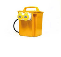 Electro-wind AP20/2 2.25kVA portable isolation transformer with twin sockets for power tools.