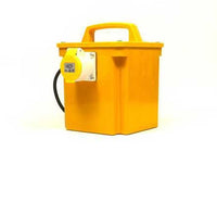 Electro-wind AP15/1 1.5kVA portable transformer with 16A socket—ideal for power tools.