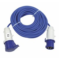 Electro-wind E432230 14m blue 230V 32A extension lead with white/blue industrial connectors.