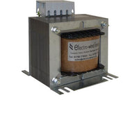 Electro-wind EC200: 200VA, 230V in/110V out, 1ph, 50/60Hz, metal case, shrouded terminals.