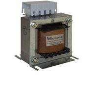 Electro-wind 50VA control panel transformer, 230V input, 24V output, shrouded terminals.