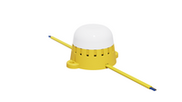 Electro Wind FL50MLED: 110V, 50M festoon, 20×6.5W LED IP54, 16A plug—yellow/white, twin-rod device.