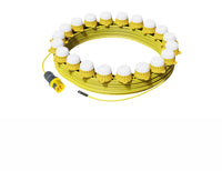Electro Wind 50M festoon, 20x6.5W LED, 110V, IP54, with 16A plug and white bulb covers.