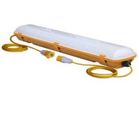 Electro-wind LF2LED30WP 2FT 30W LED IP65 light fitting, yellow casing, 6400K, wired 110V.