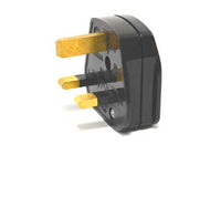 Electro-wind NP13240 Black Nylon Plug 13A 240V UK adapter shown on a plain white background.