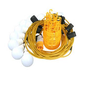Electro-wind SITEKITLED 22m 110v 10w LED Festoon Kit with yellow string, white bulbs, yellow hooks.