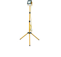 Electro-wind TRIS20LED 110V 20W LED tripod light with folding stand, lamp head, and power cord.