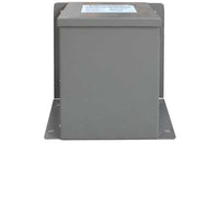 Electro-wind WM1500TR 1.5kVA wall/floor transformer, gray metal, front view on flat base.