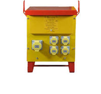 Electro-wind M505C 5kVA 230V-110V site transformer, 4x16A & 1x32A 110V sockets, metal case.