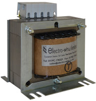 Electro-wind EB150, 150VA control panel transformer, 400V to 110V 1ph, on white background.