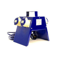 Electro-wind 4WJBC230: Metal 230V 4-way splitter box with power cable, four outlets.