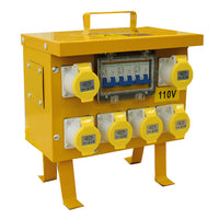 Electro-wind 6WJBC: 110V splitter box with six sockets and circuit breakers for safe power use.