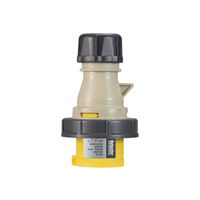 Electro-wind PL16110IP67 16A 110V 3 Pin Plug, IP67, yellow ring & gray cap.