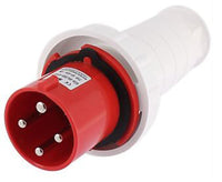 Electro-wind PL324154PIP67 32A 415V IP67 4-pin panel socket is shown on a white background.