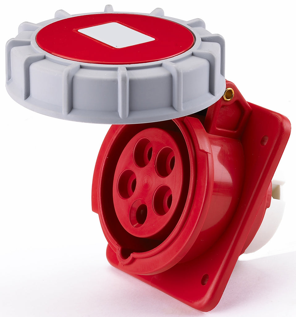 CEE plug, 400 V, 16 A, red, 5-pin