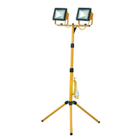 Electro-wind TRID20LED 110V twin 20W LED folding tripod light with attached power cord.