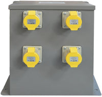 Electro-wind WM50004TR: 5kVA wall/floor transformer with 4x16A 110V IP44 sockets.